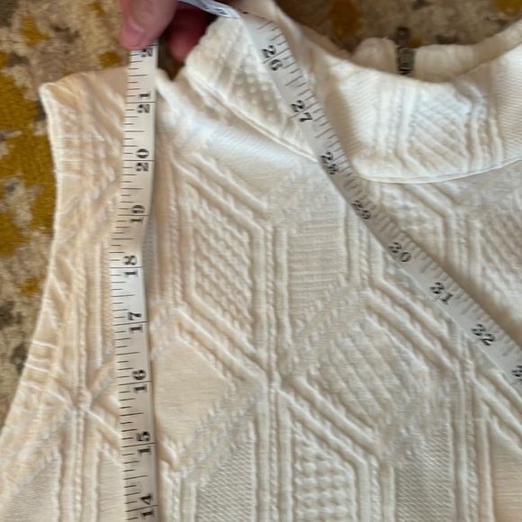 White Anthropologie tank with small turtleneck - Picture 3 of 7